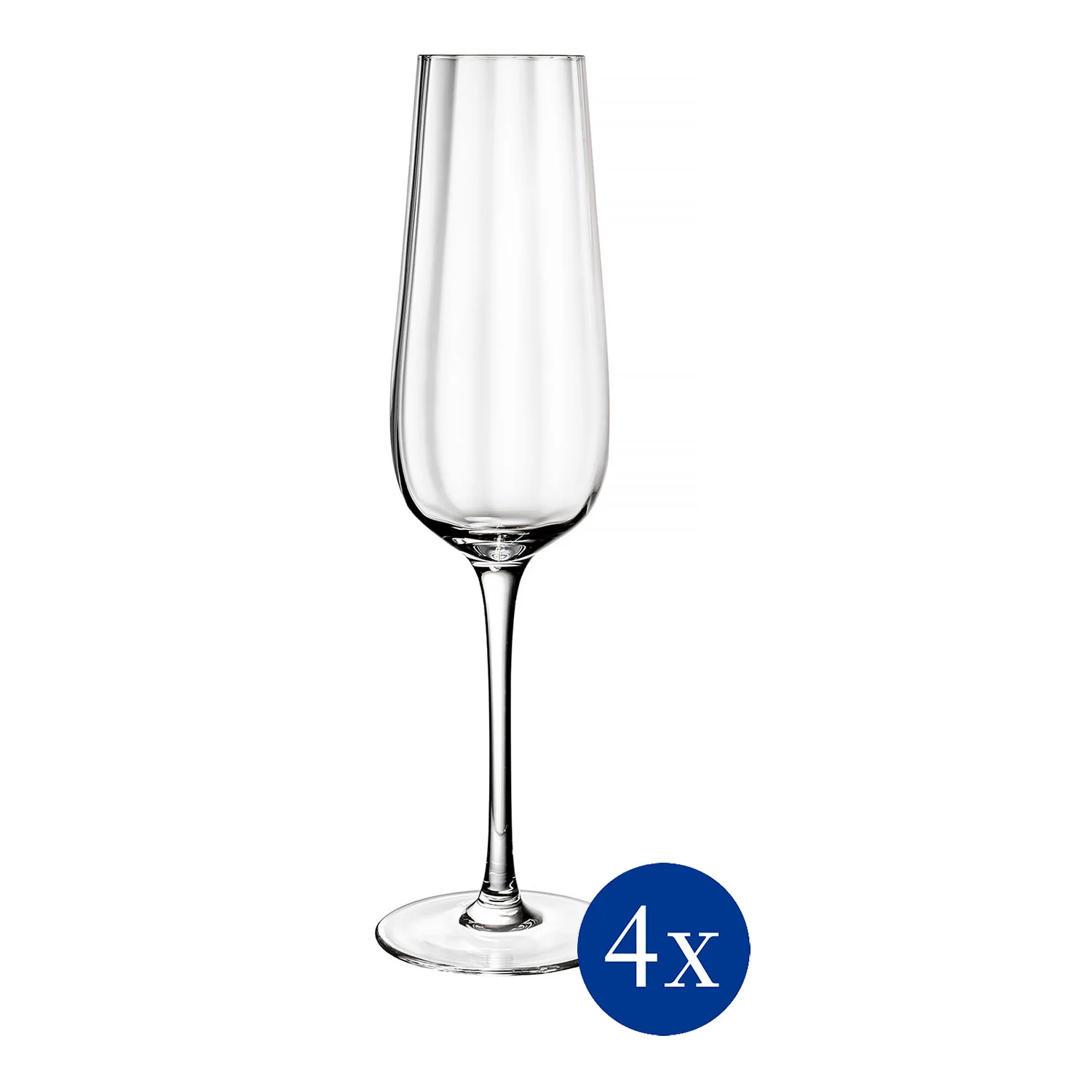 Rose Garden Glass Набор бокалов для шампанского 290 мл, 4 шт.